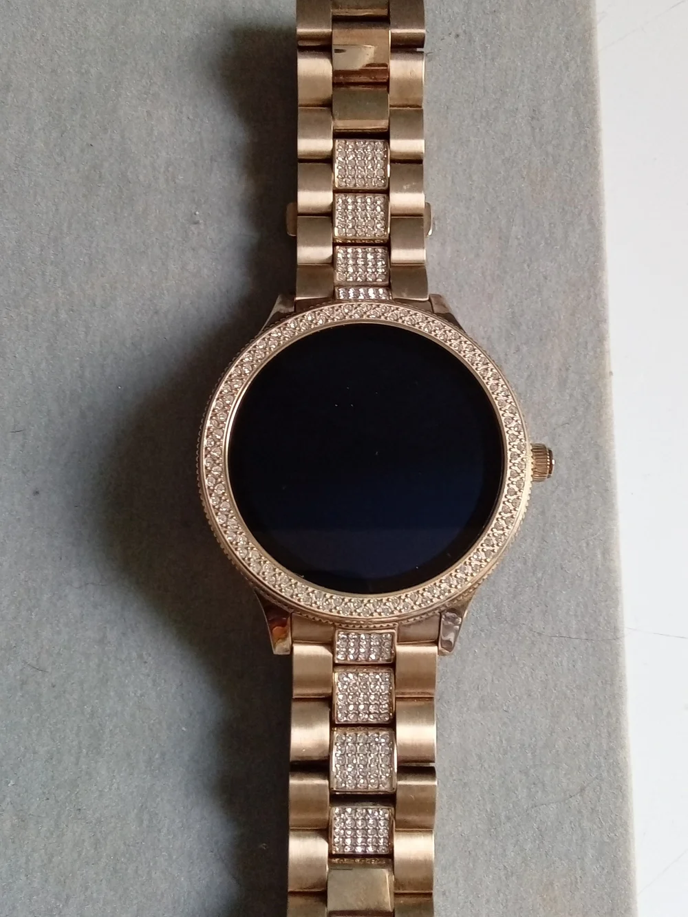 Fossil Gen 4 Venture HR Smartwatch Rose Gold Pave Crystal FTW6001 Womens